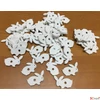 Kép 2/2 - Fa figura nyuszi fehér 3cmx2, 5cmx3mm 50db/cs