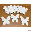 Kép 1/2 - Fa figura pillangó fehér lepke 7cmx3mm 10db/cs