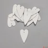 Kép 1/3 - Fa figura szív fehér hosszúkás 6cmx3.5cmx3mm 15db/cs