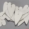 Kép 3/3 - Fa figura szív fehér hosszúkás 6cmx3.5cmx3mm 15db/cs