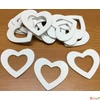 Kép 2/2 - Fa figura szív fehér lyukkal 6cmx5.5cmx3mm 15db/cs