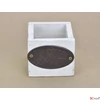 Kép 1/2 - Fa ládika fehér kocka 8x8x7cm-es CRL7459 [5998997714237]