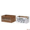 Kép 1/3 - Fa rekesz tároló 2-es szett 24 Karácsonyi 34cmx24cmx16.8cm sdkae
