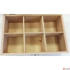 Kép 2/2 - Fa teásdoboz 6rekeszes 23 x 15 x 9cm GRAVÍROZHATÓ!