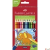 Kép 1/3 - Faber-Castell színes ceruza 12db háromszögletű Jumbo+hegyező 116501