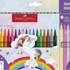 Kép 1/4 - Faber Castell filctoll készlet 18+6db-os kastélyos UNIKORNIS 2024 18db alapszín + 6db csillámos