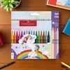 Kép 5/8 - Faber Castell filctoll készlet 18+6db-os kastélyos UNIKORNIS 2024 18db alapszín + 6db csillámos