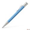 Kép 1/2 - Faber Castell golyóstoll GVFC Guilloche ródium bevonatú öbölkék csavar mechanikával