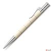 Kép 1/4 - Faber Castell golyóstoll KÉK T GVFC Classic Anello platina bevonatú elefántcsont csavar mechanikával 145690