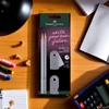 Kép 2/2 - Faber Castell grafitceruza 2db-os SPARKLE + Sleeve hegyező Sleeve radír kókusztej/almásszürke BL 21