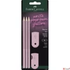 Kép 1/2 - Faber Castell grafitceruza 3db-osGRIP 2001 (B) + Sleeve minihegyező Sleeve mini radír rózsa árnyékok BL.2024