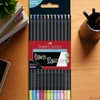Kép 2/2 - Faber Castell színes ceruza 12db-os Black Edition fekete test pasztell+neon