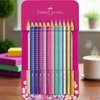 Kép 4/5 - Faber-Castell színes ceruza 12db Sparkle rózsaszín fém dobozban ' 201737