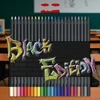 Kép 2/4 - Faber Castell színes ceruza 24db-os Black Edition fekete test fém dobozban