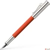 Kép 1/3 - Faber Castell töltőtoll GVFC Guilloche ródium bevonatú égetett narancs F-es heggyel 145221