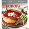 Kép 1/2 - Falinaptár nagy lemezes 2026 Európa ételei, 30x30cm Cardex