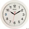 Kép 1/2 - Falióra, 30 cm, SECCO fehér keretes