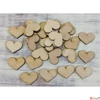 Kép 1/2 - Fatábla felirat, Fa figura szív romantik 3cmx2.5cmx3mm 30db/cs