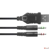 Kép 4/6 - Fejhallgató mikrofonnal vezetékes gaming 2x3.5mm jack + USB-A SPEEDLINK  Voltor LED  feke