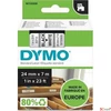 Kép 1/4 - Feliratozó szalag Dymo 24mmx7m DYMO 53713/S0720930 fehér-fekete Feliratozógéphez szalagok