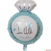 Kép 1/2 - Fólia lufi esküvői kb.70cm I do love you feliratos kék színű gyűrű gyémántos eljegyzési gyűrű alakú P813847