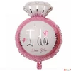 Kép 2/2 - Fólia lufi esküvői kb.70cm I do love you feliratos kék színű gyűrű gyémántos eljegyzési gyűrű alakú P813847