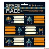 Kép 2/2 - Füzetcímke Ars Una 3x6db Space Race (5143) 22 53831439 Öntapadós - egy csomagban külön