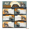 Kép 1/2 - Füzetcímke Ars Una 3x6db 23 Age of the Titans   dínó 53832610 Öntapadós - egy csomagban külön