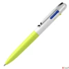 Kép 1/4 - Golyóstoll 0,5mm Schneider nyomógombos, négyszínű, Take 4 Neon, sárga-fehér