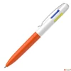 Kép 2/4 - Golyóstoll 0,5mm Schneider nyomógombos, négyszínű, Take 4 Neon, narancs-fehér