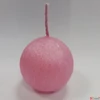 Kép 1/3 - Gyertya gömb 5cm kapart metál rózsaszín 
