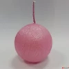 Kép 3/3 - Gyertya gömb 5cm kapart metál rózsaszín 