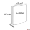 Kép 4/7 - Gyűrűskönyv A4 4 gyűrű, 40mm, PP, EXACOMPTA, világoskék 