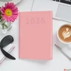 Kép 1/3 - Határidőnapló A/5 2026 napi agenda Standard pink rózsaszín fehérlapokkal