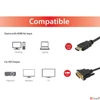 Kép 2/3 - HDMI - DVI-D kábel aranyozott 2 m EQUIP