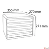 Kép 3/7 - Irattároló műanyag Exacompta 5 fiókos, Big-Box Plus Horizon Iderama
