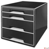 Kép 1/2 - IrattároLó műanyag Leitz 4 fiókos Cube, fekete E52520094