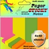 Kép 1/2 - Jelölőcímke 20x50mm papír neon 4x40lap 659-4N papír