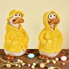 Kép 1/4 - Kacsa kerámia sárga figura Kabátban 12-13cm kézzel festett (2-féle) 1db/ár SDGW26