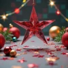 Kép 6/7 - Karácsonyfa dísz Gyémánt 3féle piros KPM25