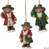 Kép 3/6 - Karácsonyfa dísz maci 3 féle 5x7x11,5cm  SDKAE25 kézzel festett 1db/ár