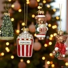 Kép 2/7 - Karácsonyfa dísz üveg karácsonyi figurák 5x4x7cm  SDKAE25 4 féle kézzel festett 1db/ár