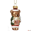 Kép 6/7 - Karácsonyfa dísz üveg karácsonyi figurák 5x4x7cm  SDKAE25 4 féle kézzel festett 1db/ár
