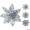 Kép 1/2 - Karácsonyi 8cm glitteres pick 23 ezüst és fehér szín, 3féle típus csíptetős dísz fenyődísz