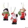 Kép 1/2 - Karácsonyi dekor akasztós 24' 3 féle kézzel festett mikulás hóember sz 5.5cmx3.5cmx7.3cm 1db/ár sdkae