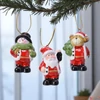 Kép 2/2 - Karácsonyi dekor akasztós 24' 3 féle kézzel festett mikulás hóember sz 5.5cmx3.5cmx7.3cm 1db/ár sdkae