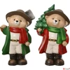 Kép 2/2 - Karácsonyi dekor maci kerámia álló maci kabátban  SDKAE25 11x14,5x24cm 2 féle 1db/ár