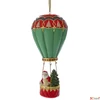 Kép 1/2 - Karácsonyi dekor mikulás 23 hőlégballonban, 15x15x35cm kézzel festett elegáns darab