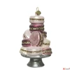 Kép 1/2 - Karácsonyi fenyődísz 24' macaron torta , arany glitteres 8x8x8 8cmx8cmx14cm sdkae