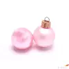 Kép 2/4 - Karácsonyi gömb 2,5cm Gömb betűzős üveg 2,5cm rózsa rózsaszín rózsaszín matt/fényes S/144/doboz